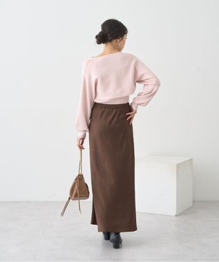 earth music&ecology 【WEB限定】リボンニットアンサンブル Pink