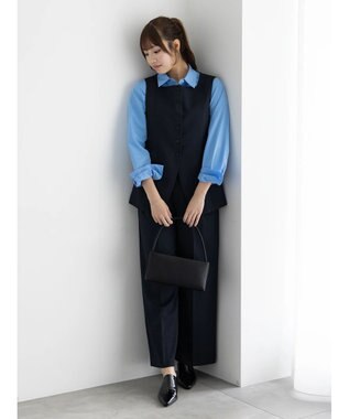 Te chichi スクエアネックジレ【AOYAMA FASHION ASSOCIATION × Te chichi】 ネイビー