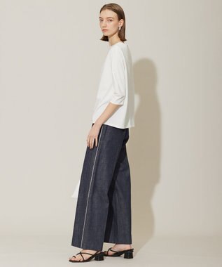 ICB 【接触冷感・UVケア・洗える】 コンフォートプレーティング クレセントスリーブカットソー オフホワイト系