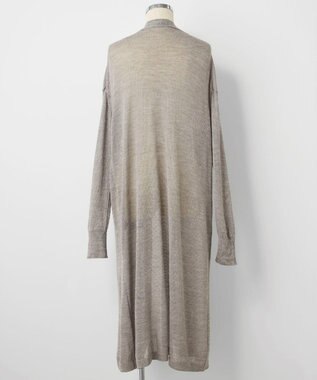 TOQUE 〈大草直子さんアドバイザー〉アルパカシルクニット ロングカーディガン グレー