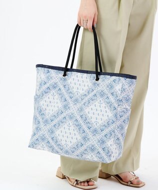 LeSportsac LARGE 2 WAY TOTE/バンダナブリーズ/ディープシーブルー バンダナブリーズ/ディープシーブルー
