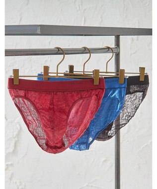 WACOAL MEN WACOAL MEN 【レースブリーフ】 ブリーフ フロント立体設計 通気性 花柄レース 前閉じ 下着 ビキニ メンズ WF1822 /ワコールメン レッド