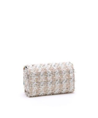 A.D.M.J. ファンシーツイードクラッチショルダー BEIGE/DAUPHIN