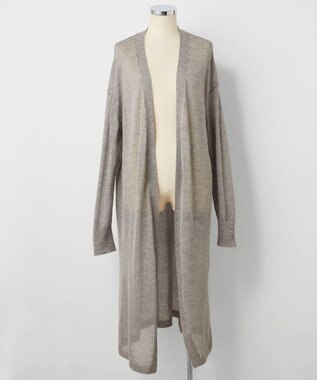 TOQUE 〈大草直子さんアドバイザー〉アルパカシルクニット ロングカーディガン グレー