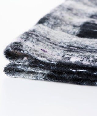 MOONBAT 【洗える】estaa ツィーディー大判ストール バンピーチェック 幅65cm ブラック