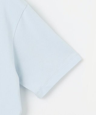 23区 【SLOW/一部店舗限定】MVSコットン  ロゴTシャツ サックスブルーxグリーンロゴ