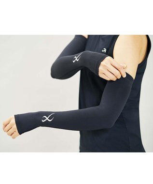 CW-X 【WOMEN】アームカバー　サムホール付き　吸汗速乾　UV　/ワコール　HUY421 ブラック