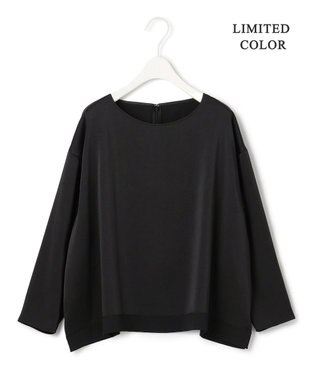 ICB 【WEB限定カラーあり・洗える】Calm プルオーバーブラウス ブラック系［WEB限定］