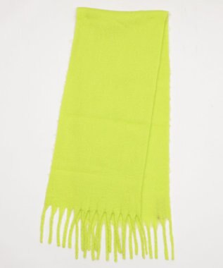 WEGO 【マフラー/ユニセックス着用】ワイドフリンジストール ライム