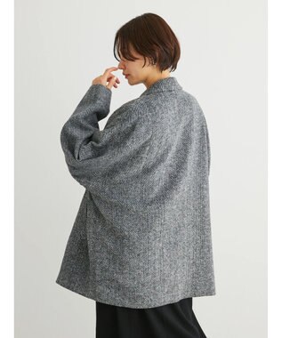 Green Parks ・ＥＬＥＮＣＡＲＥ　ＤＵＥ　ヘリンボーンミドルコート Gray