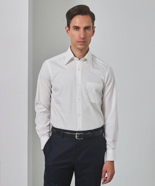 GOTAIRIKU 【形態安定】PREMIUMPLEATS_レギュラーカラー 通年ドレスシャツ_ホワイト(25年春夏モデル)