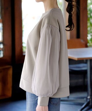 Tiaclasse 【洗える】チュールレースソフトダンボールジャケット ベージュ