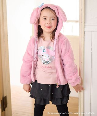 ANY KIDS 【any FAM×サンリオキャラクターズ】なりきりフェイクファーブルゾン ピンク×マイメロディ