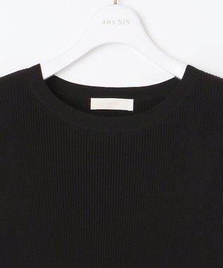 ANY SIS 【洗える】フクレジャカード ワンピース ブラック