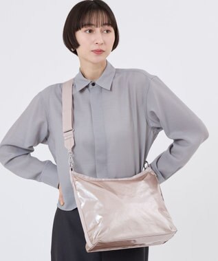 LeSportsac MEDIUM ZIP SHOULDER/ローズゴールドシャイン ローズゴールドシャイン