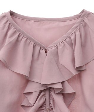 earth music&ecology ラッフルフリルシャツ Pink