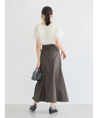 earth music&ecology チュールレイヤードプルオーバー Ivory