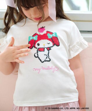 ANY KIDS 【any FAM ×サンリオキャラクターズ】ミラクルスパンコール Tシャツ マイメロディ×オフホワイト