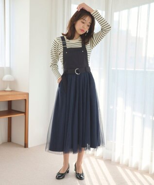 Feroux 【洗える】パフショルダーリブ ニット ホワイト系1