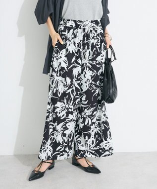 CRAFT STANDARD BOUTIQUE プリントイージーパンツ Black