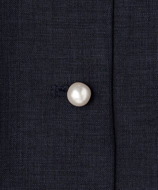 Feroux 【先行予約】パール釦ペプラムジャケット×スカート セットアップ ネイビー系