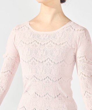 Chacott ノーソーイングクルーネックトップ サーモンピンク