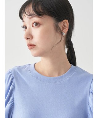 earth music&ecology パフスリーブプルオーバー Blue