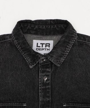 WEGO 【ユニセックス着用ITEM/MLサイズ展開】グラフィックデニムシャツ（LS） デニムブラックソノタ