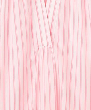 自由区 【洗える】SOMELOSテンセルスキッパー ブラウス オフ×ピンク