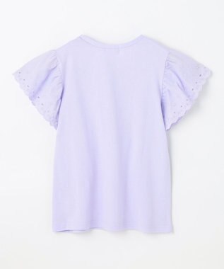 ANY KIDS 袖レース ケーキプリント Tシャツ ラベンダー