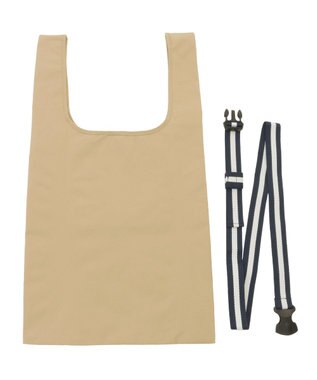 MOONBAT POLO RALPH LAUREN(ポロ ラルフローレン)ベルト付きレインバッグ　ポロポニー刺繍 キャメル