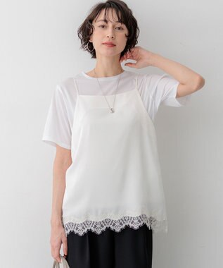 23区 【先行予約】サテンレースキャミソール