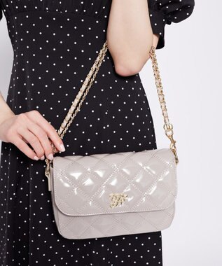 Maison de FLEUR キルティングエナメルバッグ Light Gray