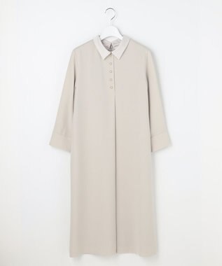 J.PRESS LADIES S 【2way】セラテリーダブルクロス 襟付き ワンピース グレージュ系