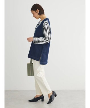 Green Parks きれいシルエットパンツ（アンクルテーパード） Ivory