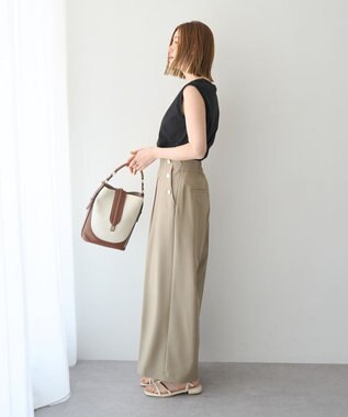 YECCA VECCA コットンスムースノースリーブトップス Off White