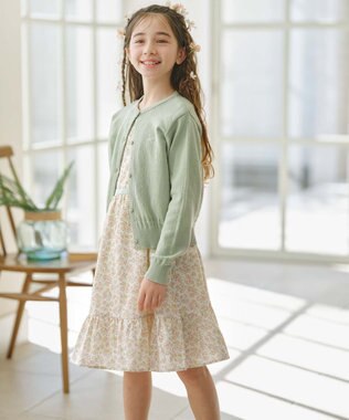 組曲 KIDS 【110-140㎝】クラシック カーディガン ミント系