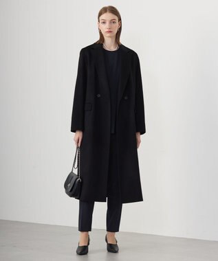 ICB L 【UVカット・防シワ・速乾・洗える】Fied タックデザインブラウス ネイビー系