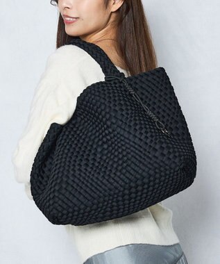 style code 【軽量・弱撥水素材】ネオプレーン　イントレチャート　トートバッグ A4 大容量 ブラック