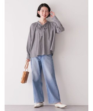 AMERICAN HOLIC イージーケア２ＷＡＹボウタイブラウス Gingham Check