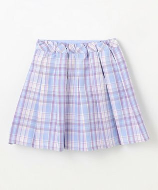 ANY KIDS プリーツ スカパン サックスブルー×チェック