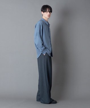 WEGO ワンポイントルーズシャツ（LS） ブルーその他