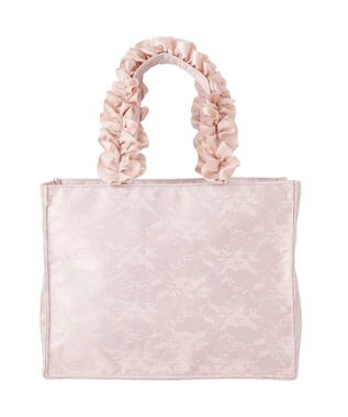 Maison de FLEUR レースフリルハンドルスクエアトートSバッグ Light Pink