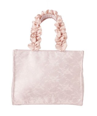 Maison de FLEUR レースフリルハンドルスクエアトートSバッグ Light Pink