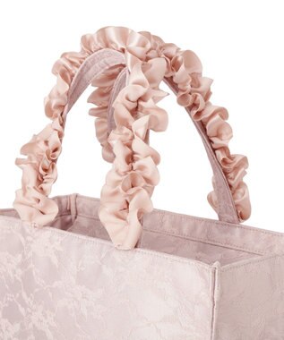 Maison de FLEUR レースフリルハンドルスクエアトートSバッグ Light Pink