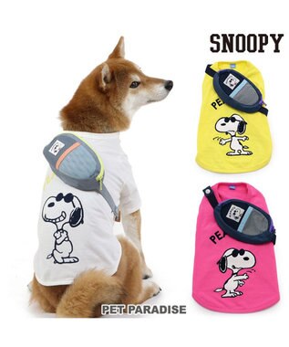PET PARADISE スヌーピージョークール  お揃い Ｔシャツ 【中型犬】【大型犬】 イエロー ホワイト ピンク ピンク