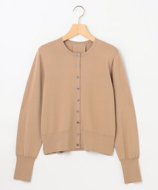 組曲 L 【6色展開・UVケア】クルーネックモダンカーディガン キャメルベージュ系