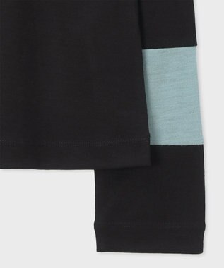 Paul Smith コントラストカラー ハイネック カットソー ブラック