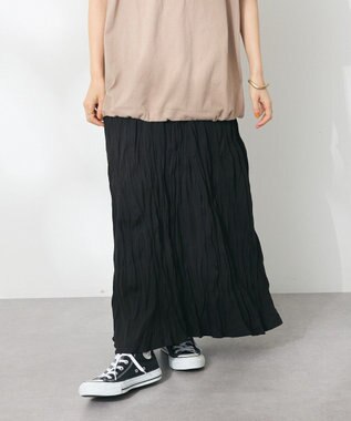 CRAFT STANDARD BOUTIQUE ワッシャープリーツスカート Black