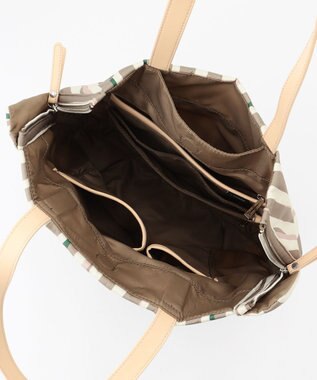 Y'SACCS 【ムック本掲載】ドローイングストライプ　トートバッグ グレージュ